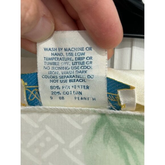 Ashley Ames Vintage Floral Tie Waist Robe Pink Green Sz Small Retro Bohemian - Picture 8 of 10